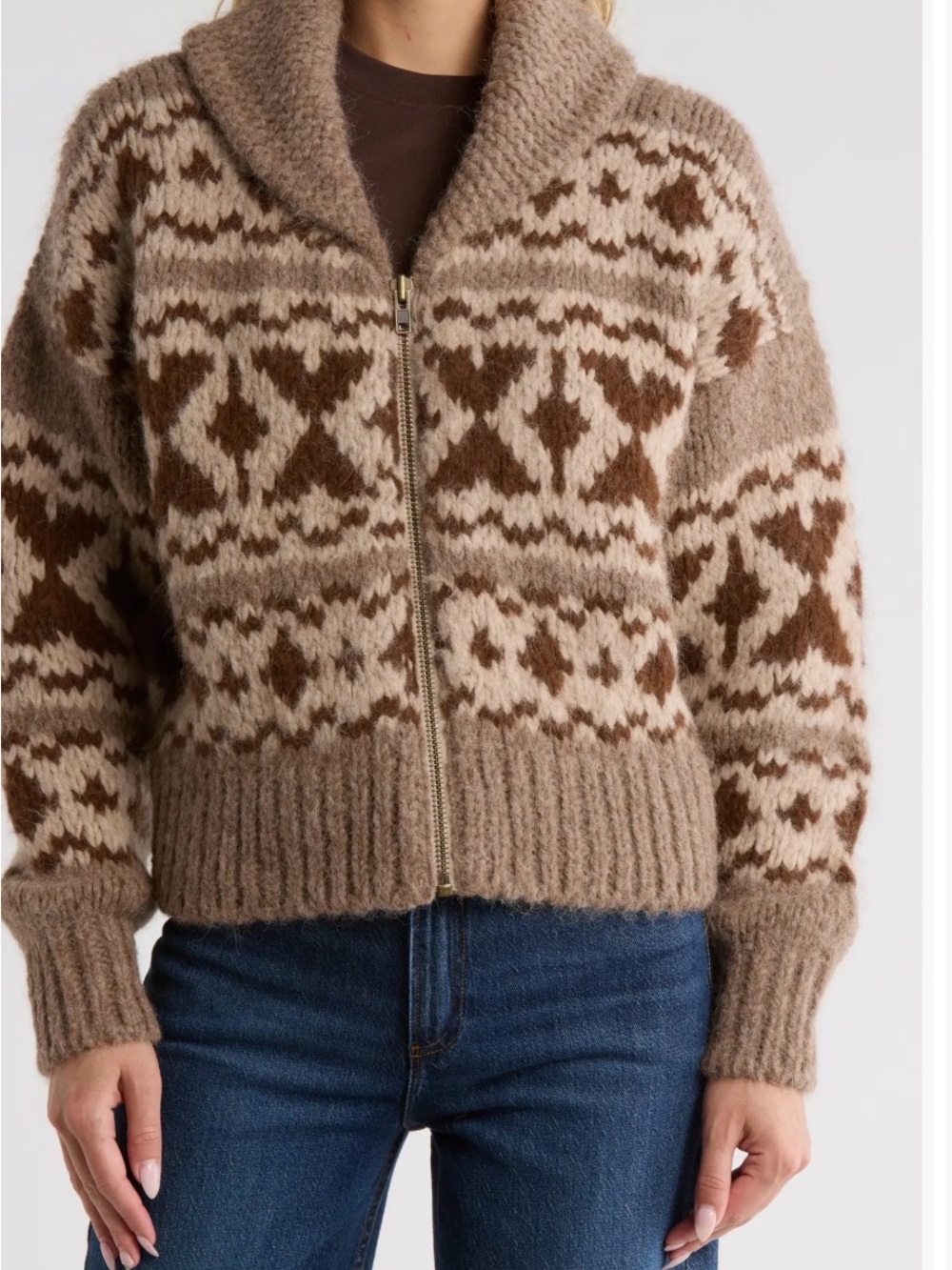 FRAME Alpaca Patterned Sweater